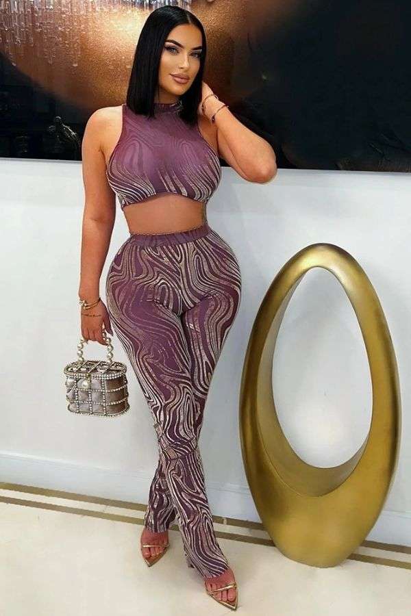 Patterned Two-Piece Set image 0