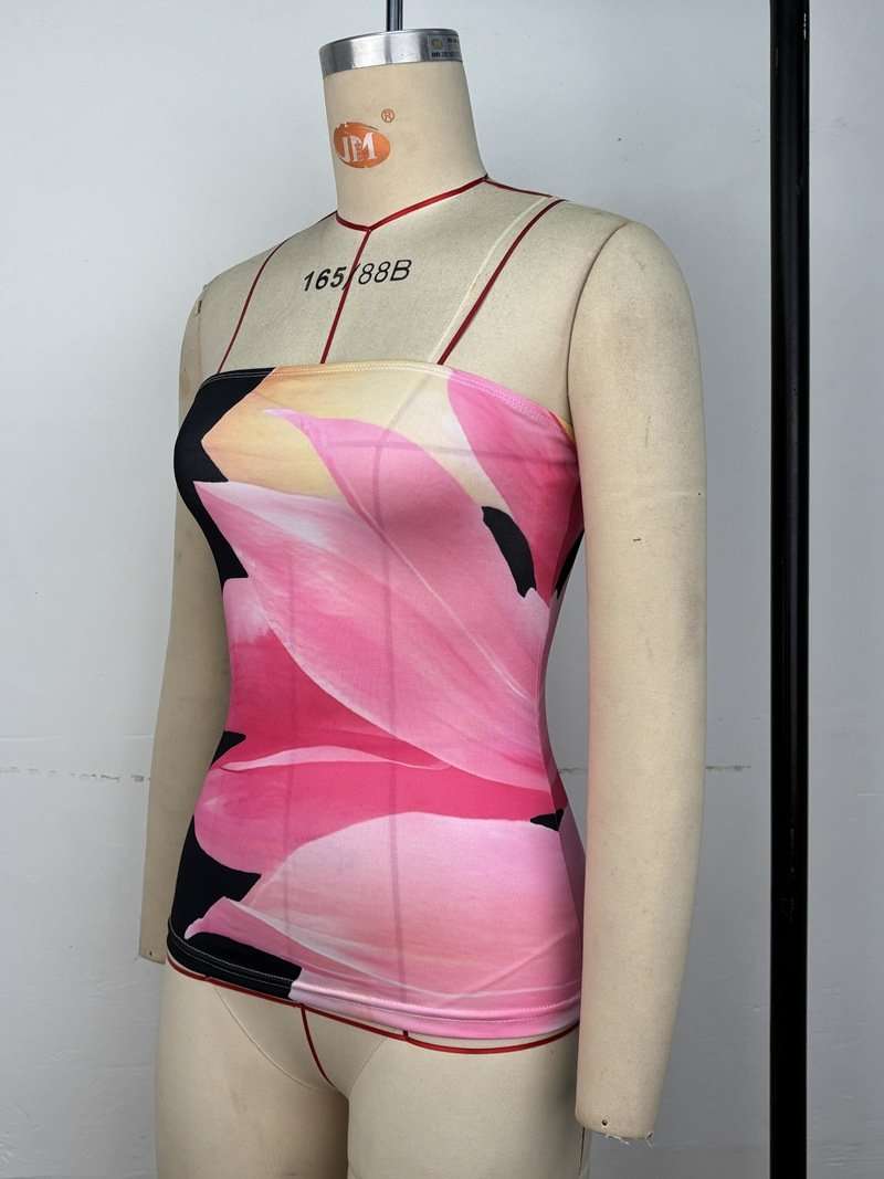 Strapless Floral Print Tube Top image 5