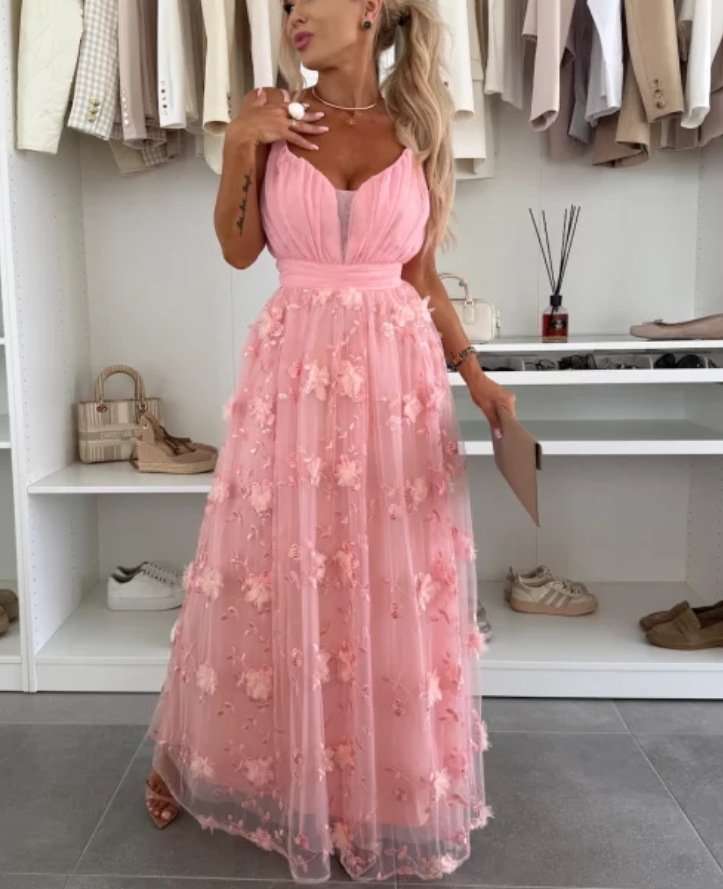 Floral Embroidered Maxi Dress image 1