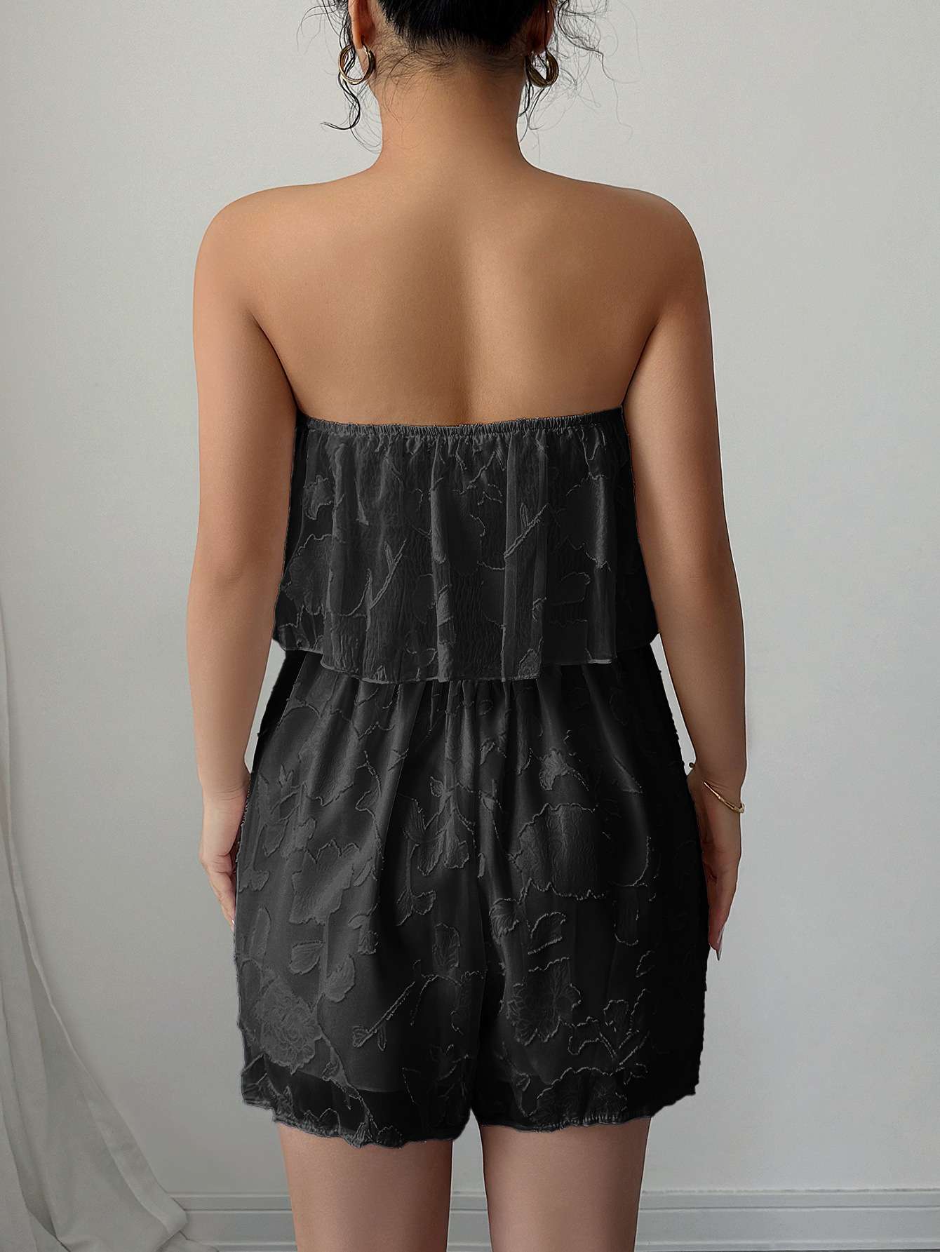 Off-Shoulder Ruffle Dress with Smocked Waist image 4