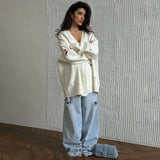 Embroidered Oversized Cardigan Jacket image 4