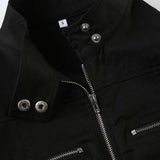 Irregular Stand Collar Zipper Cropped Jacket image 4