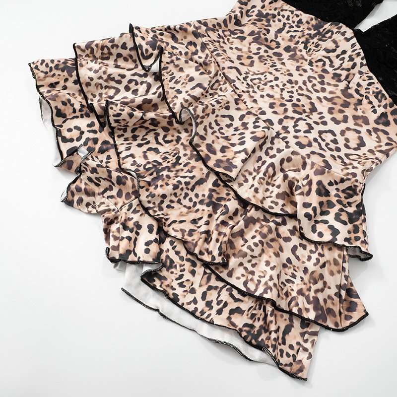 Leopard Print Lace Halter Dress image 5