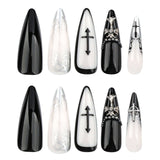 Gothic Stiletto Nail Art image 2