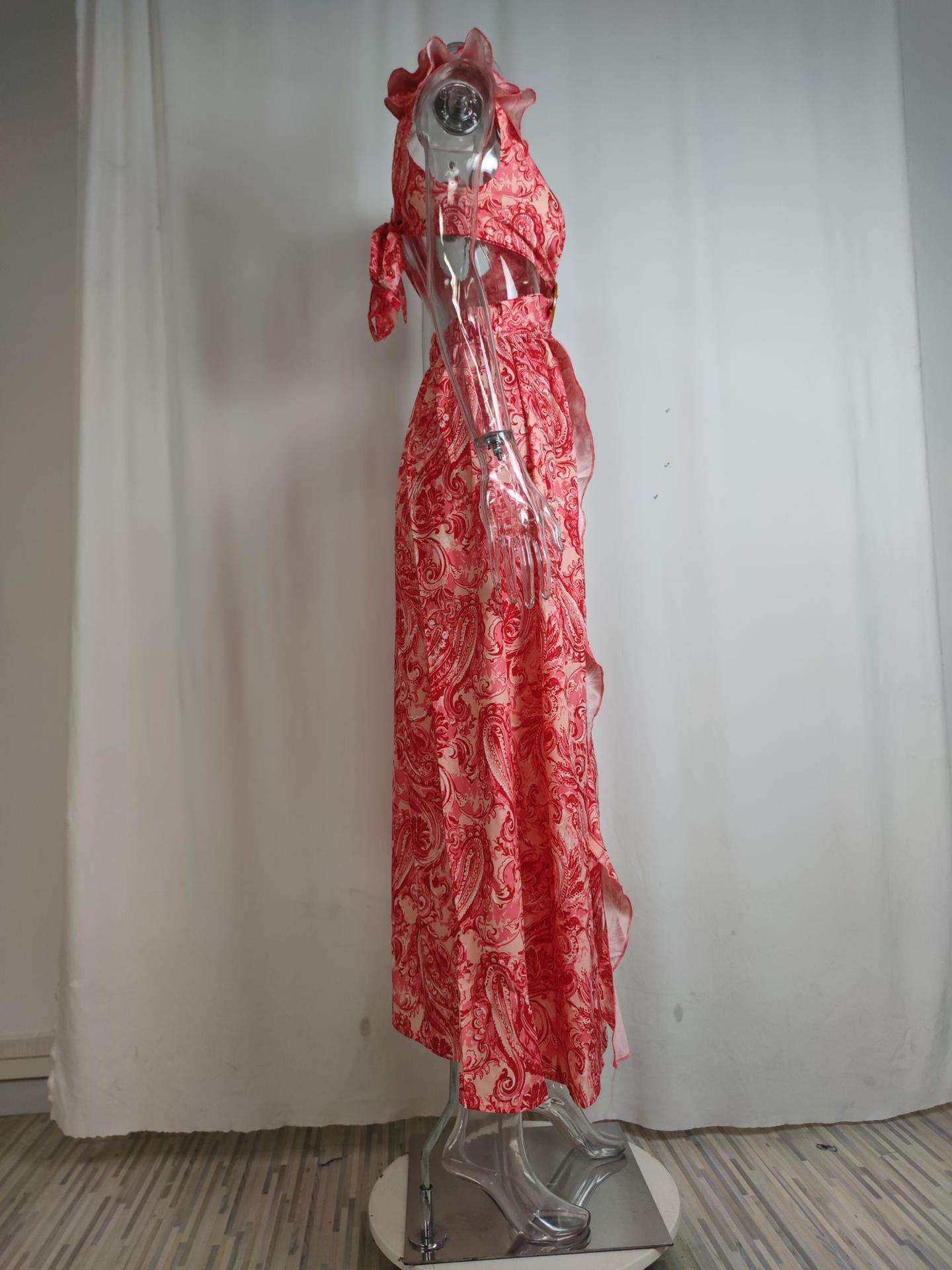 Cut-Out Maxi Dress with Ruffle Details image 4