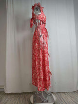Cut-Out Maxi Dress with Ruffle Details image 4