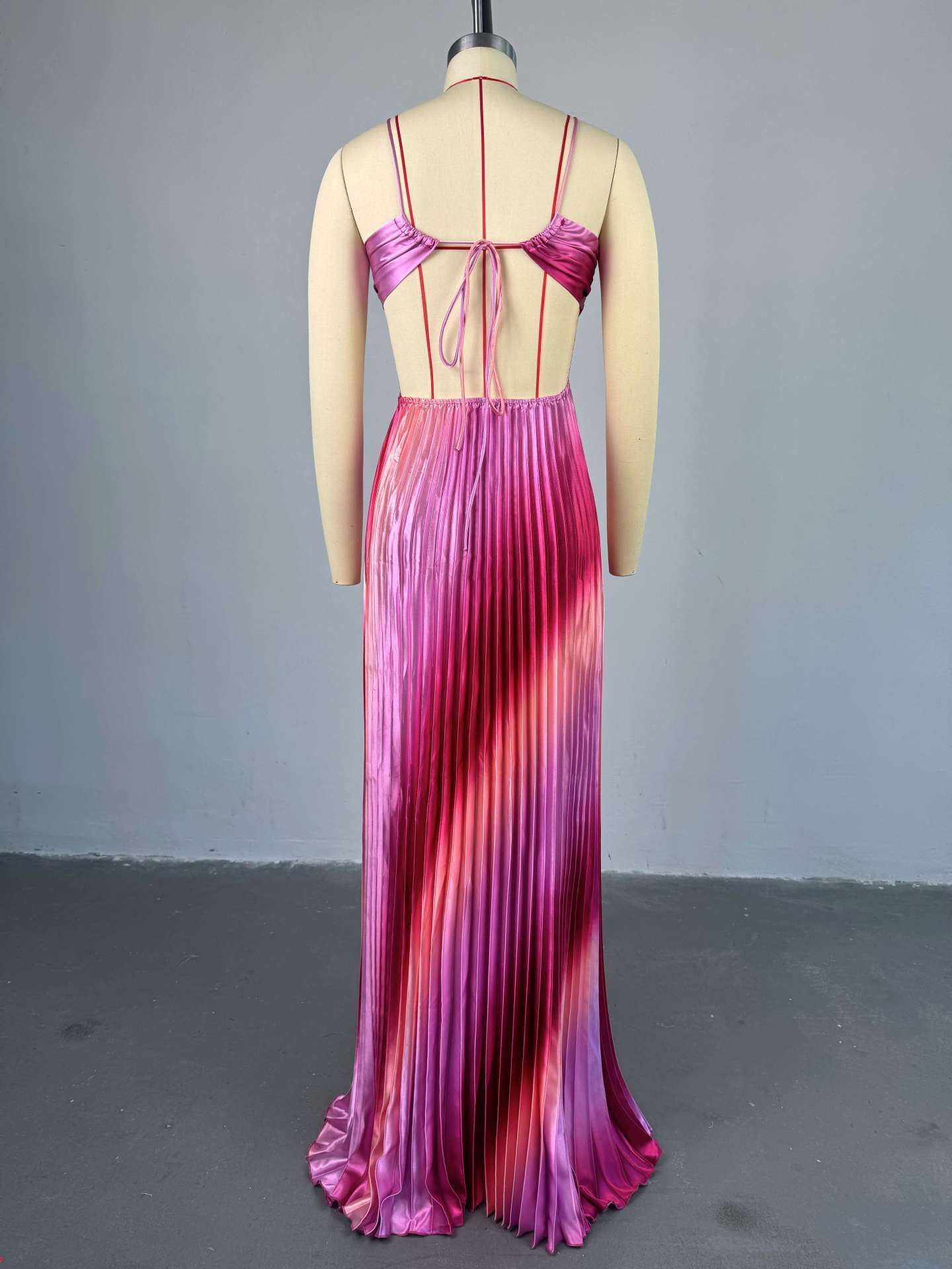 Pleated Cutout Maxi Dress image 4