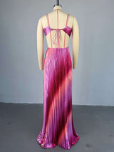 Pleated Cutout Maxi Dress image 4