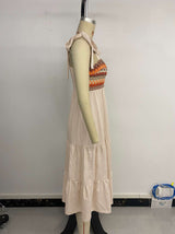 Boho Maxi Dress with Tie-Shoulder Details image 5