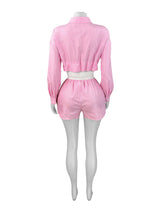 Casual Corduroy Pattern Lounge Set image 4