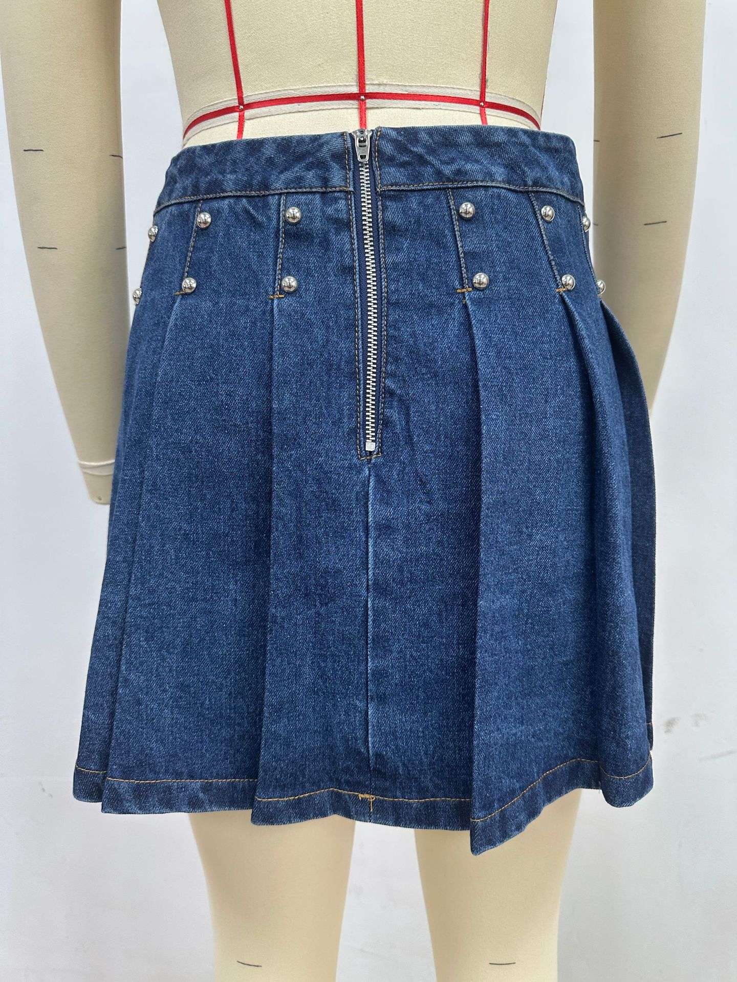 Studded Flared Mini Skirt image 4