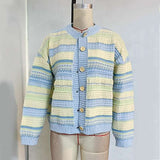 Versatile Striped Knit Cardigan Jacket image 5