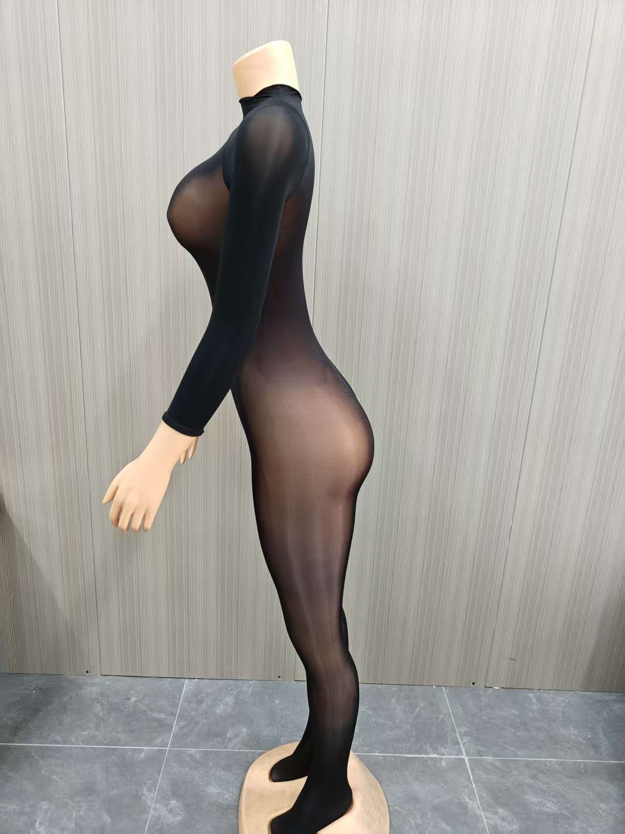 Sheer Cut-Out Jumpsuit with Long Sleeves image 5