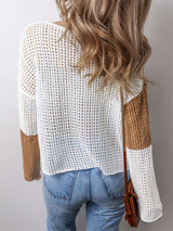 Color-Blocked Crochet Tunic with Tassel Details image 2