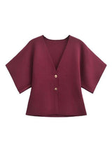 Short-Sleeve Buttoned Cardigan image 0