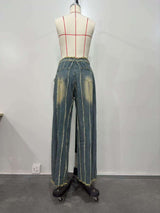 Frayed Trim Vintage Wash Jeans image 3