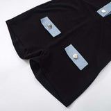 Contrast Button-Up Romper image 7