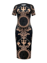 Print Bodycon Midi Dress image 3