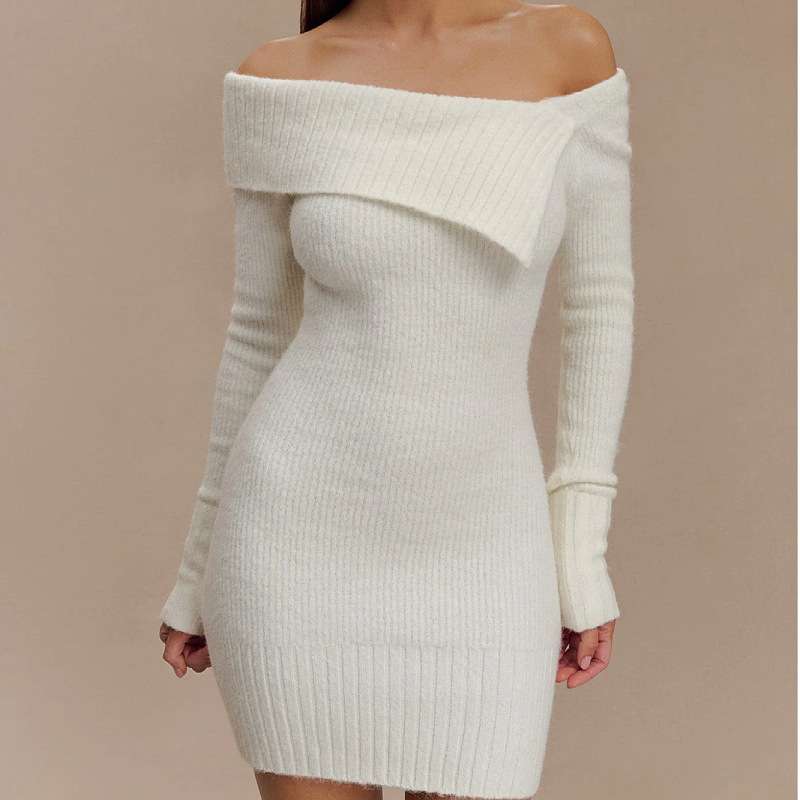 Solid Off-Shoulder Bodycon Dress image 5