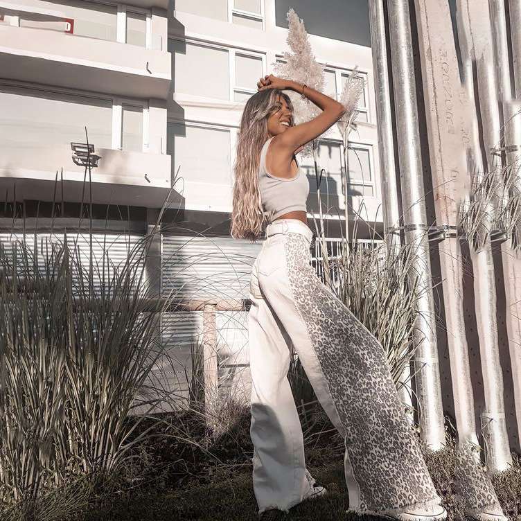 Animal Pattern Patchwork Pants Streetwear image 1