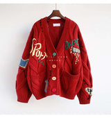 Colrdul Patch Knit Cardigan Jacket image 7