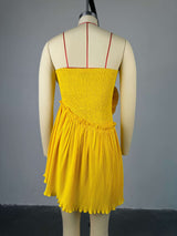 Strapless Mini Dress with Pleated Floral Appliqu? image 4