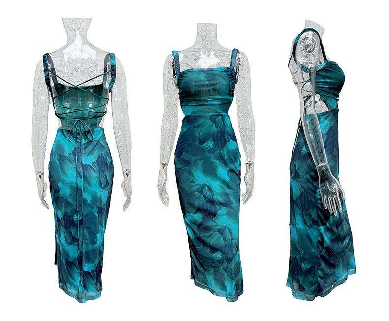 Ocean Mirage Bodycon Midi Dress image 4