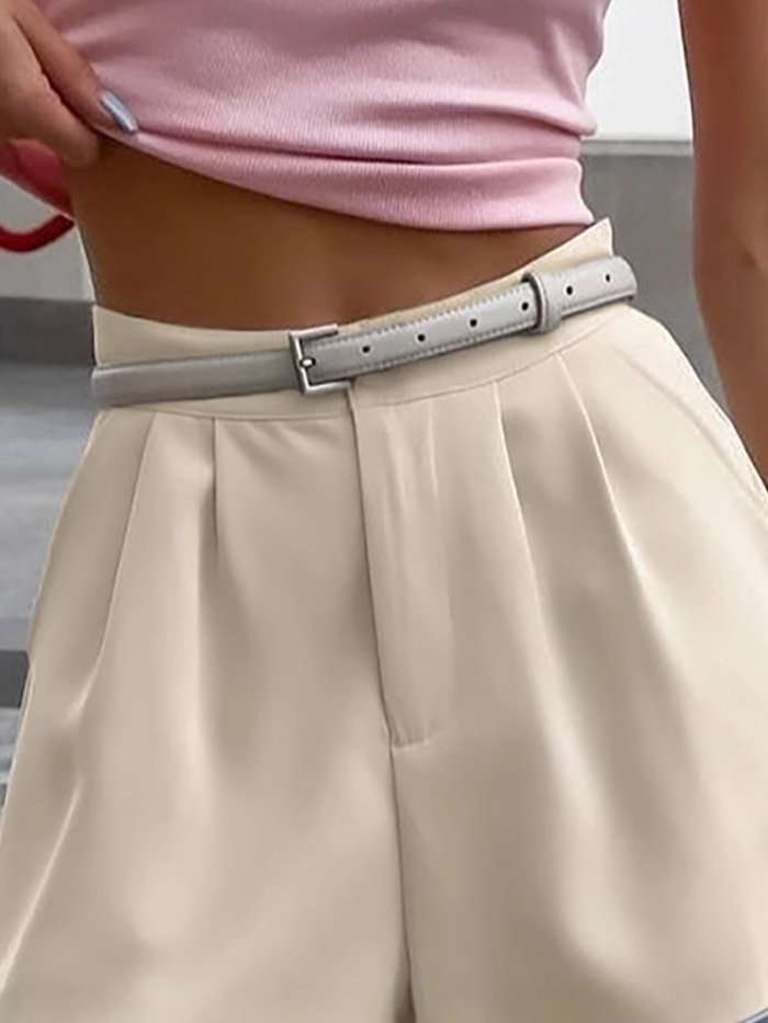 High-Waisted Tailored Shorts image 3