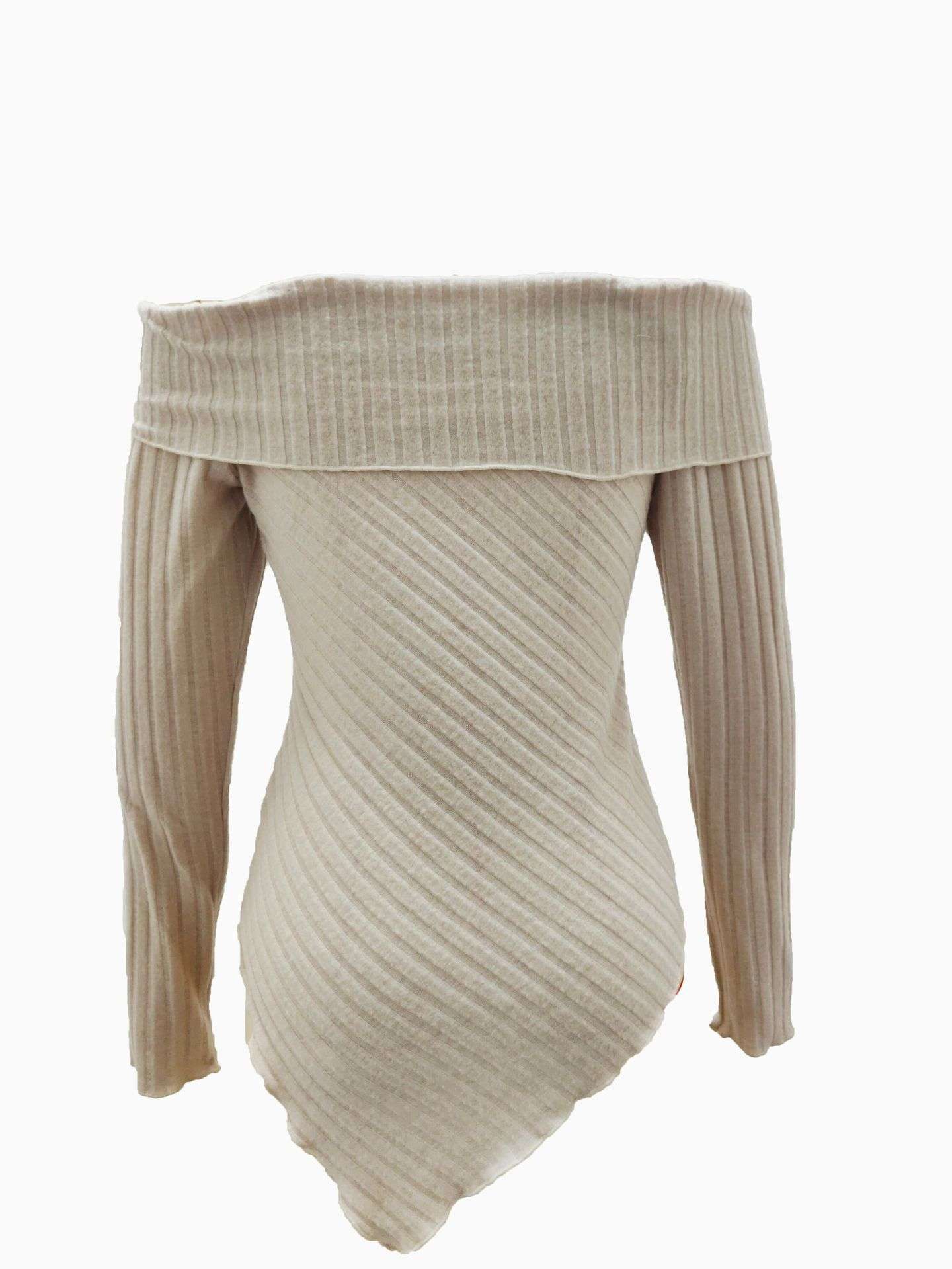 Off Shoulder Trim Asymmetrical Top image 3