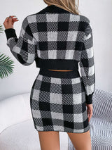 Checked Woollen Top & Skirts Co-Ords image 5