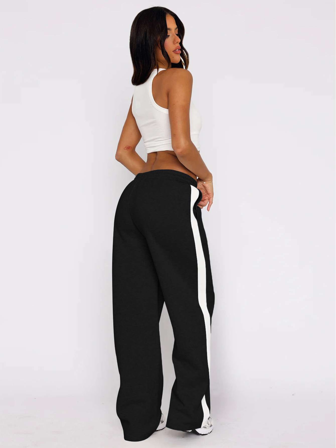 Straight Fit High-Rise Trousers image 3
