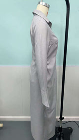 Long-Sleeve Button-Down Dress image 5