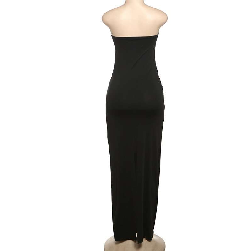 Strapless Maxi Dress with Crystal Embellishment image 3