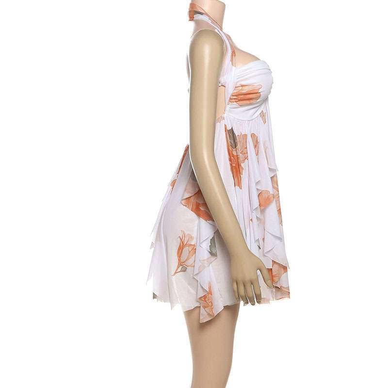 Floral-Print Summer Dress with Tie-Front Detail image 2