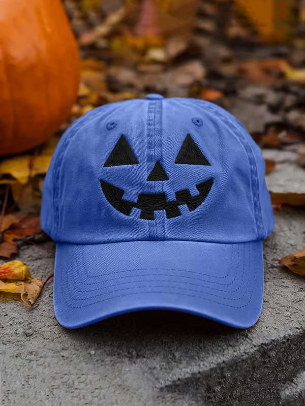 Halloween Pumpkin Face Baseball Cap image 0