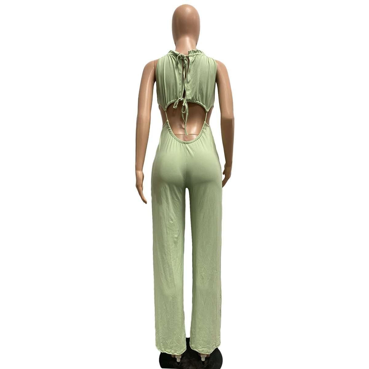 Halter Cut-Out Wide-Leg Jumpsuit image 6