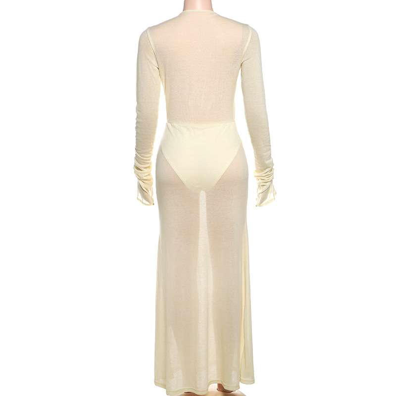 Long-Sleeve Maxi Dress image 6