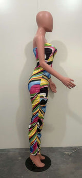 Strapless Abstract Print Maxi Dress image 5