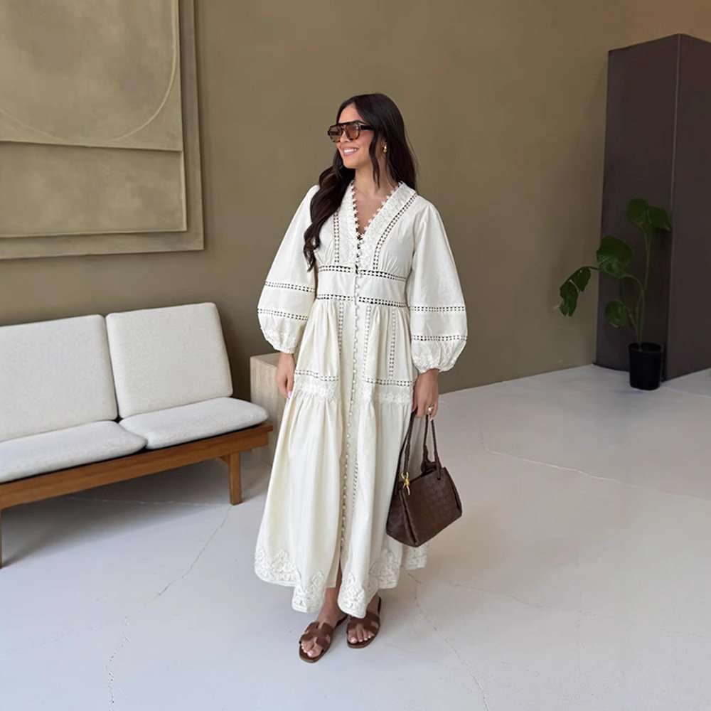 Boho Maxi Dress with Embroidered Details image 4