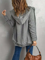 Cozy Cable Knit Button-Up Cardigan image 5