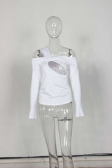 Cold-shoulder Cut-out Detail Top image 5