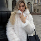 Fluffy Faux Fur Women Thick Overcoat image 1