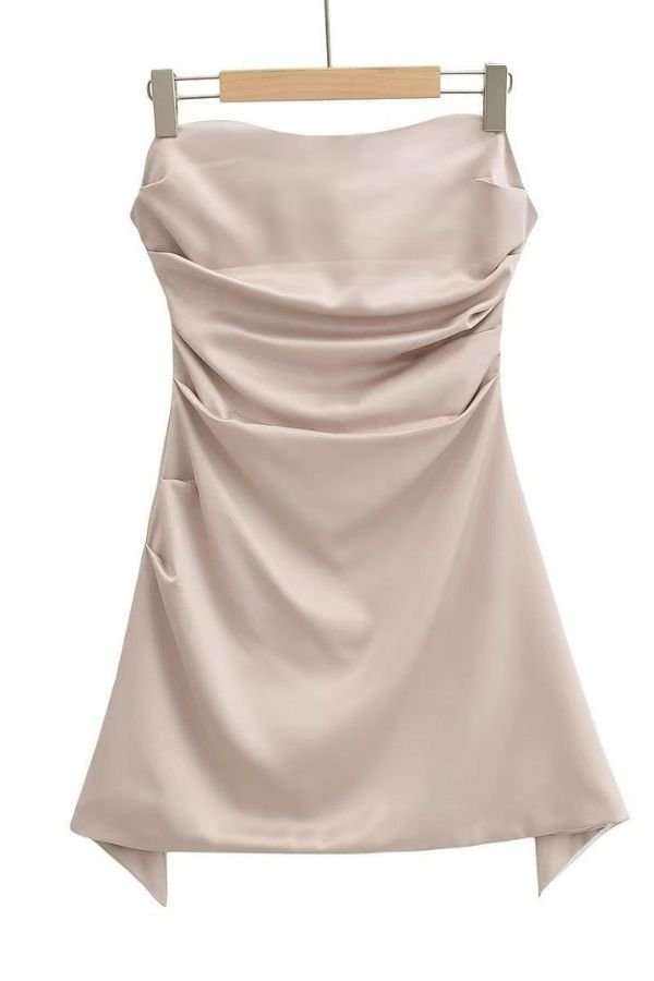 Strapless Ruched Mini Dress image 1