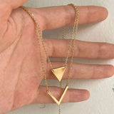 Layered V-Shaped Pendant Necklace image 4