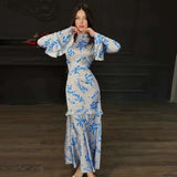 Floral Maxi Dress with Ruffled Sleeves image 5