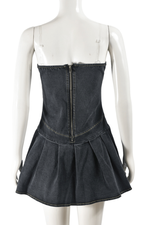 Denim Diva Flared Mini Dress image 4