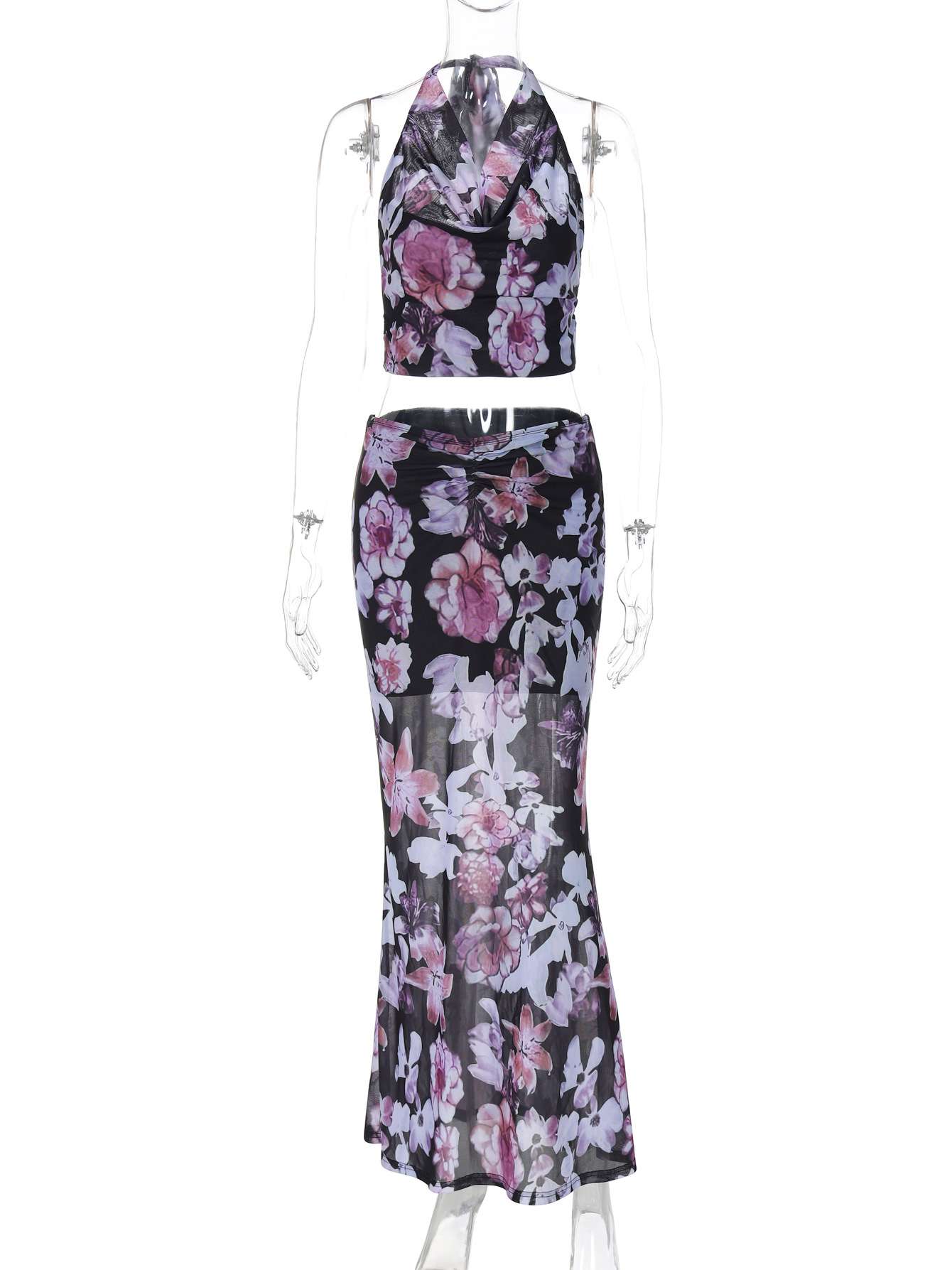 Floral Mesh Two-Piece Set image 4