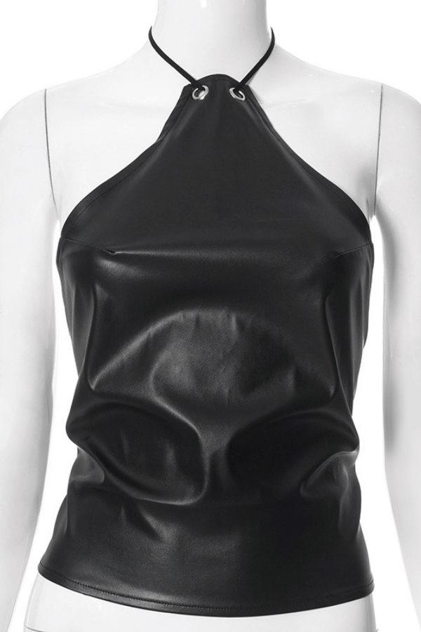 Noir Elegance Halter Top image 2