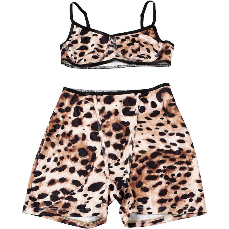 Leopard Print Crop Top & High-Waist Shorts image 5