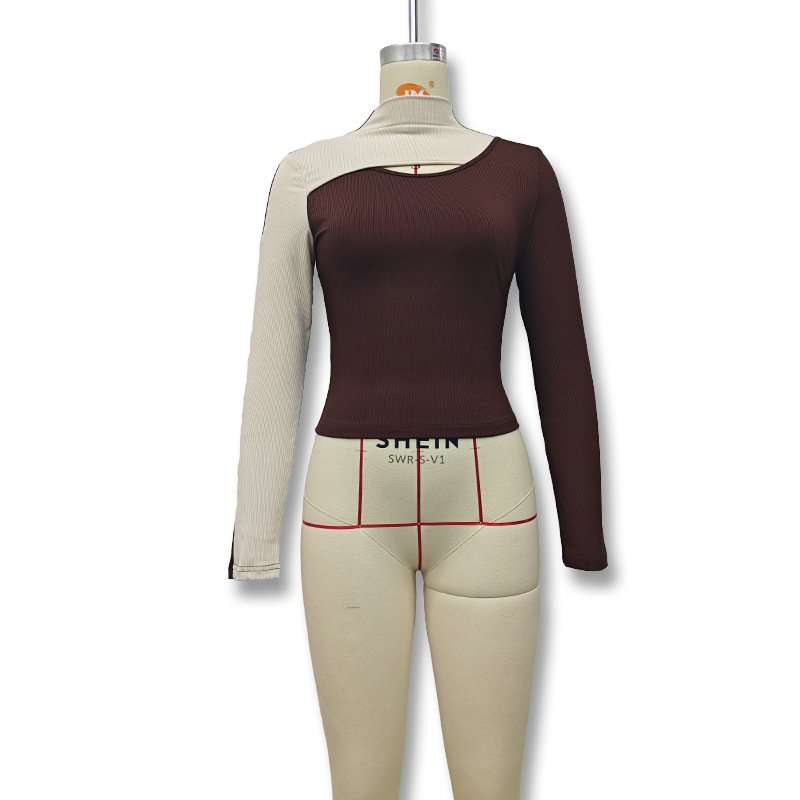 Modern Asymmetrical High Neck Top image 2